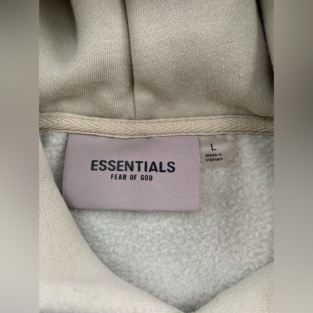 Fear of God Essentials Size Large SSENSE Pullover Hoodie in Green Concrete - Picture 3 of 10